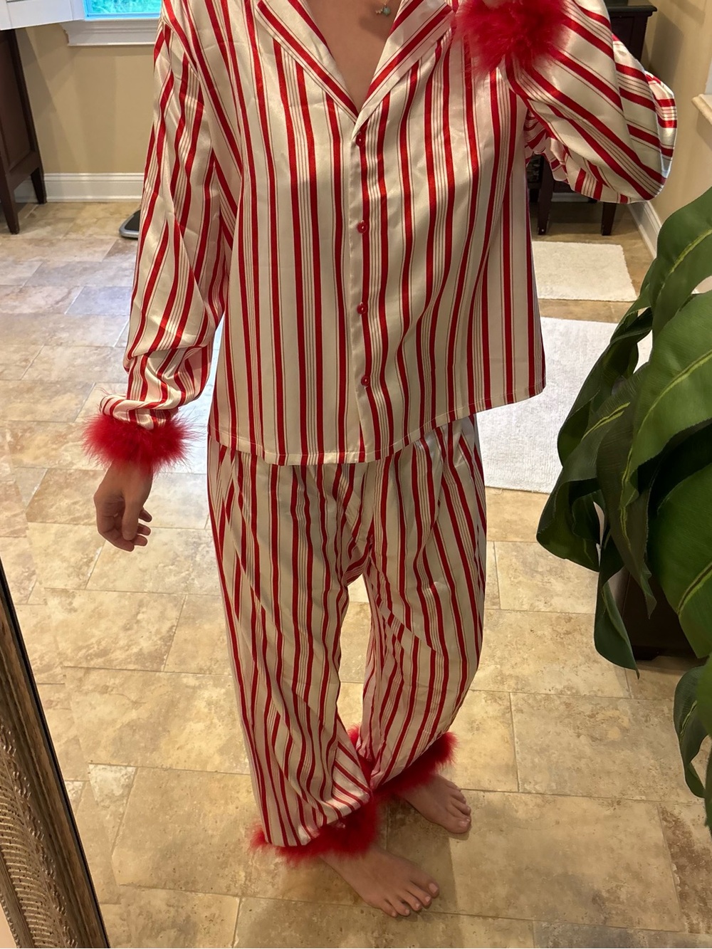 Striped Feather Pajamas